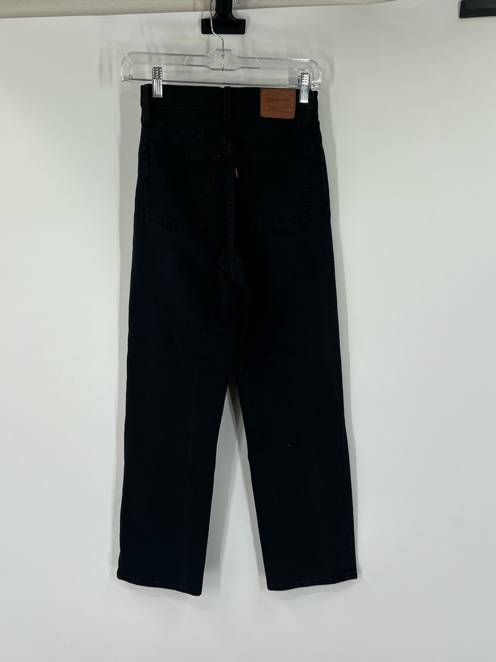 Levi’s Ribcage Straight Jeans Button Fly High Rise Black - Picture 5 of 8